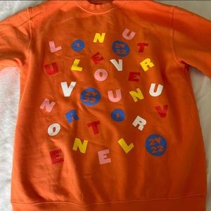 Harry Styles Official Merch Love on Tour Orange Crewneck Sweatshirt